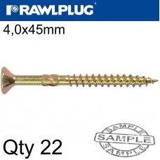 R-TS CHIPBOARD HD SCREW 4.0X45MM X22 PER BAG